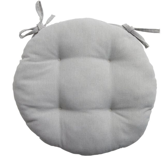 Galette de chaise ronde &Oslash;38cm grise