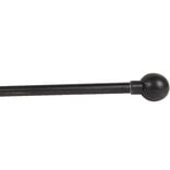 Tringle &agrave; rideau extensible 95-180 cm embout boule noir