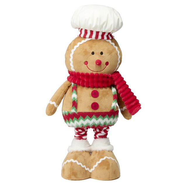 Bonhomme pain d'&eacute;pices &agrave; poser &agrave; jambes extensibles H65cm (2 mod&egrave;les)