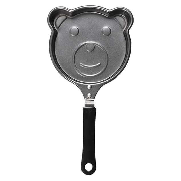 Po&ecirc;le &agrave; pancake forme ourson gris et noir L15cm