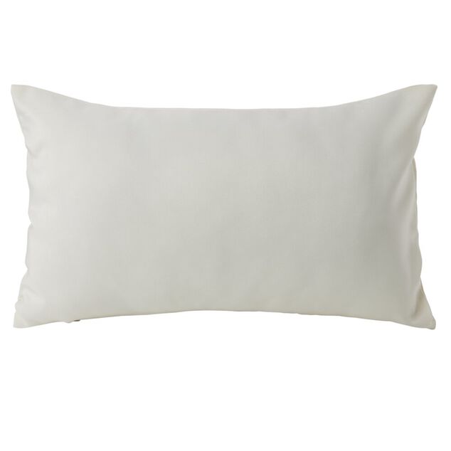 Housse de coussin polyester 30x50cm blanc