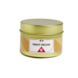 Bougie dans pot métal noir - Orchidée nocture