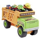Camion transport pour 8 voitures dinosaures racing 48x18xH30cm