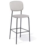 Tabouret de bar Morgane gris - L49xP46xH114 cm