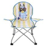 Fauteuil p&ecirc;cheur enfant pliable Bluey m&eacute;tal et polyester jaune  59x39xH62cm