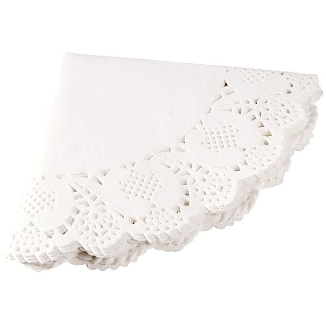 Napperon papier blanc x12 &Oslash;34cm