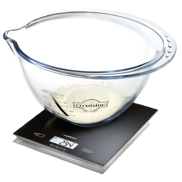 Balance de cuisine &eacute;lectronique et tactile noire Homday