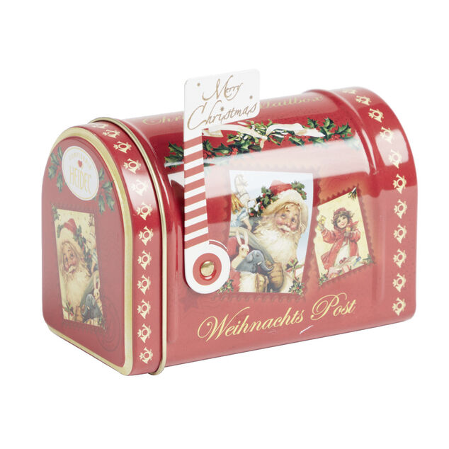 Boîte aux lettres Noël décorative métal rouge 11x6xH7,5cm