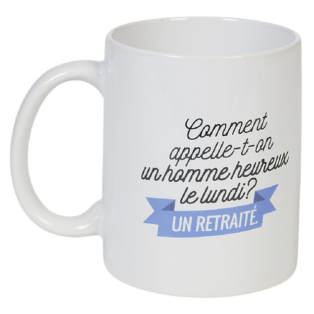 Mug blanc message humoristique (2 mod&egrave;les)
