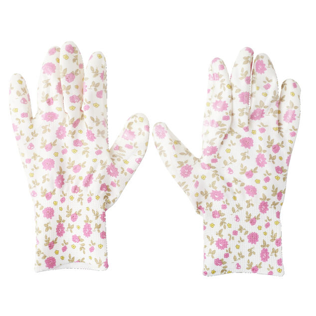 Paire de gants jardin motif floral 13x24cm (3 modèles)
