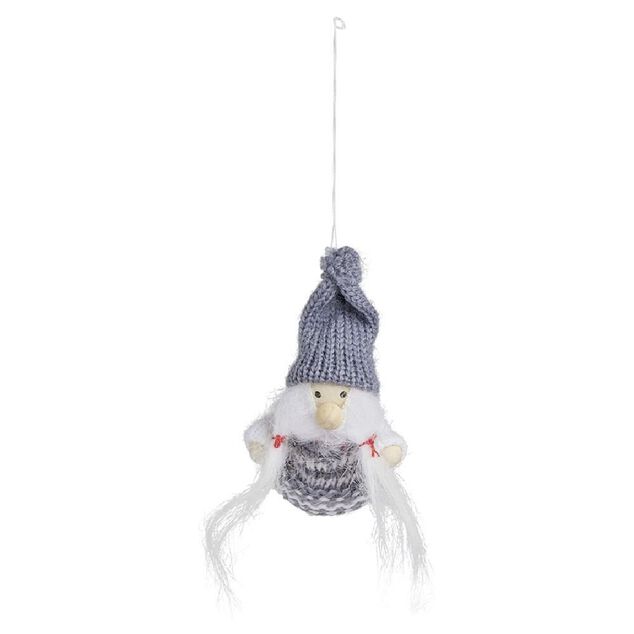 Personnage &agrave; suspendre gris et bleu - Fille/P&egrave;re No&euml;l/Ange
