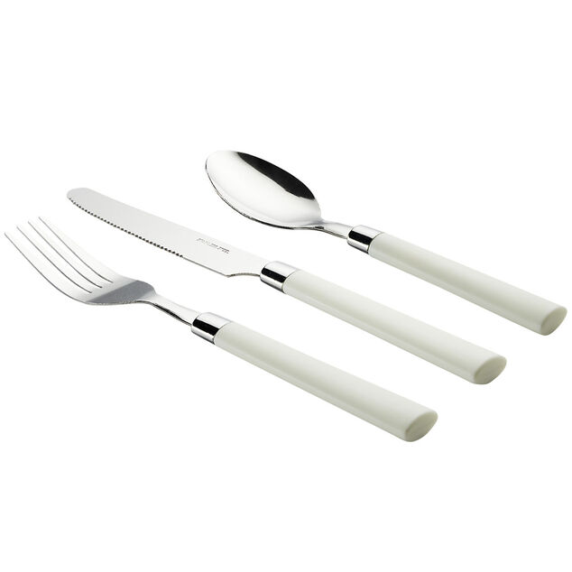 Ménagère couverts acier 12 pièces dans boîte plastique (4 modèles)