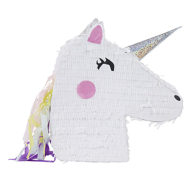 Pi&ntilde;ata licorne en carton &agrave; remplir 40x9xH41.5cm