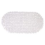 Fond de baignoire antid&eacute;rapant design galet pvc blanc