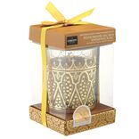 Bougie bijou parfum&eacute;e dans verre senteur musc blanc &Oslash;7xH8cm