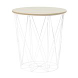 Bout de canapé blanc Gaëlle plateau amovible