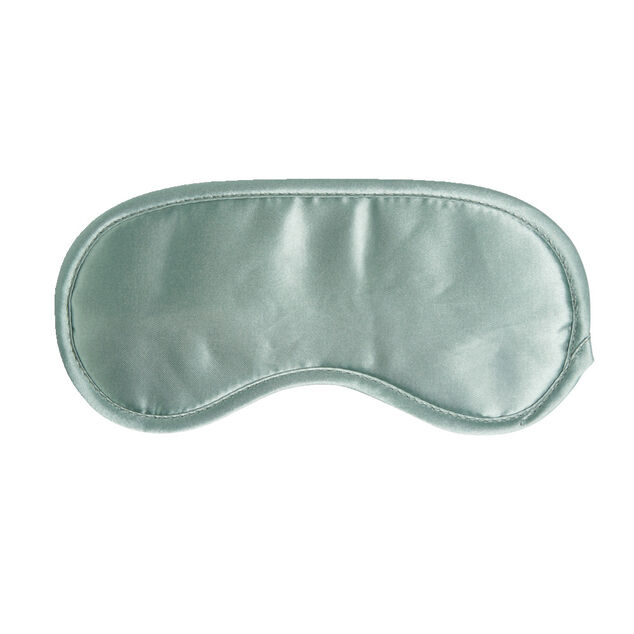 Masque de nuit et de sommeil satiné bleu 8,5x18,5cm