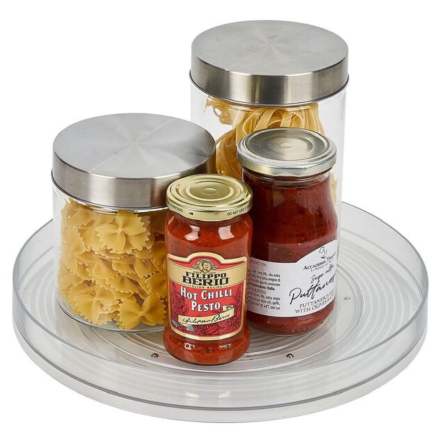 Plateau rotatif en plastique transparent - &Oslash;29,4xH4cm