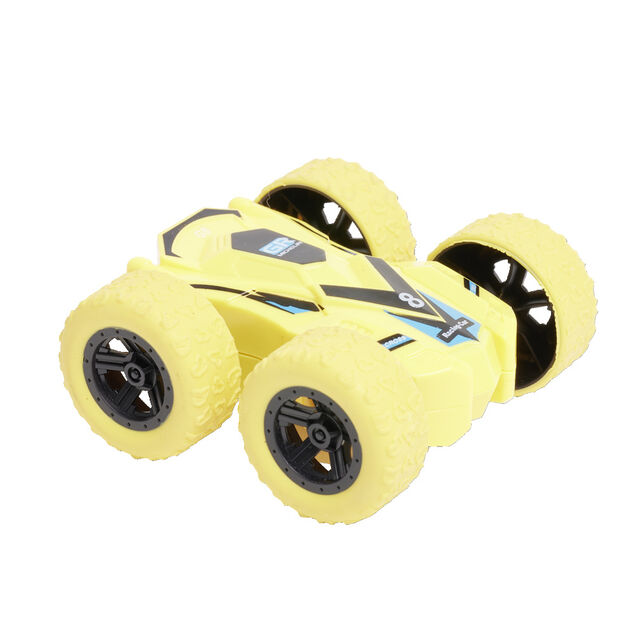 Véhicule à friction grosses roues en plastique 8x8xH3,8cm (4 modèles)