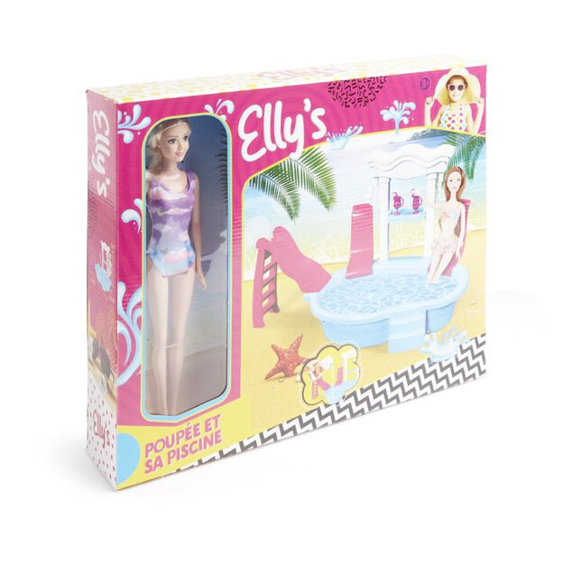 Poup&eacute;e Elly avec accessoires piscine