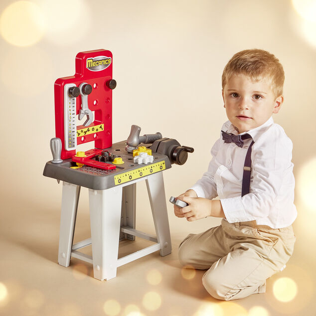 Établi bricolage enfant avec 19 accessoires