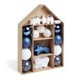 Kit décoration sapin de Noël boréal bleu et blanc 20 pièces