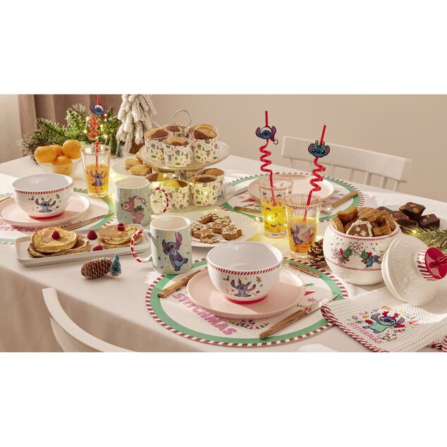 Bol Disney Stitch Noël céramique blanc et bleu Ø14xH8cm