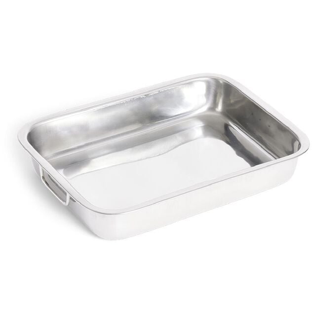 Plat &agrave; lasagnes en inox 37x27,5xH6,5cm