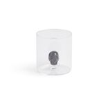 Verre Halloween transparent avec t&ecirc;te de mort int&eacute;rieur 350ml