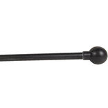 Tringle &agrave; rideau extensible 95-180 cm embout boule noir