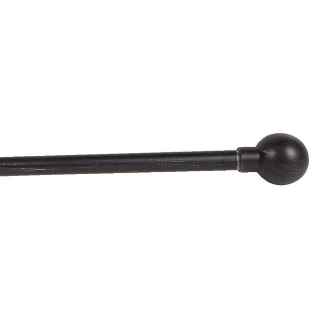 Tringle &agrave; rideau extensible 95-180 cm embout boule noir
