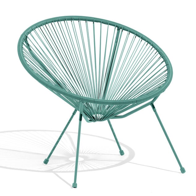 Fauteuil de jardin Urban filaire bleu 85xH83x72cm