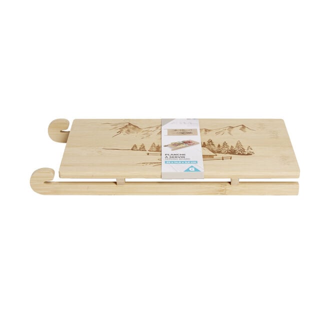 Planche de service bambou forme luge 32x14,5cm