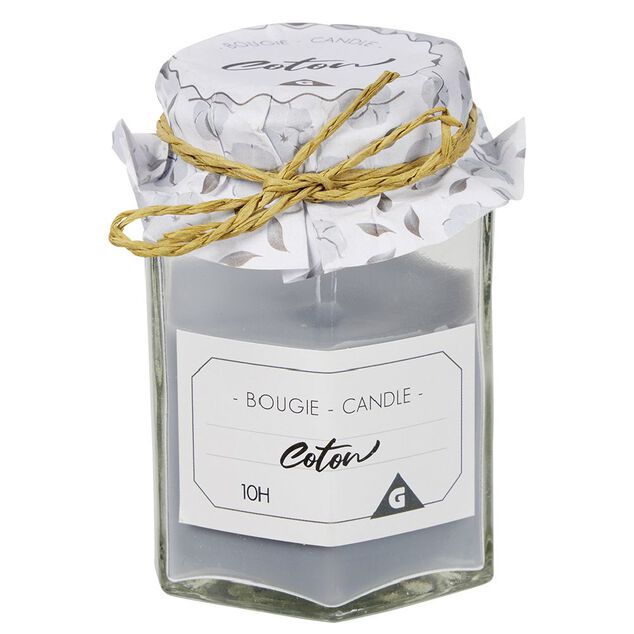Bougie parfum&eacute;e dans verre imitation pot de confiture