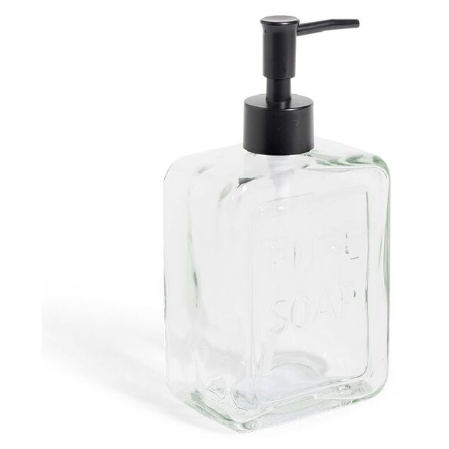 Distributeur à savon 500ml inscription Pure Soap en verre 4 coloris