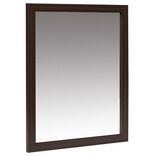 Miroir rectangulaire effet bois fonc&eacute;
