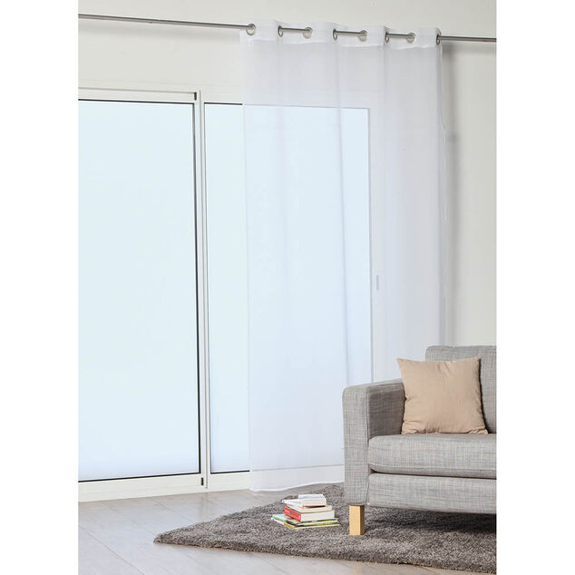 Voilage &agrave; oeillets blanc