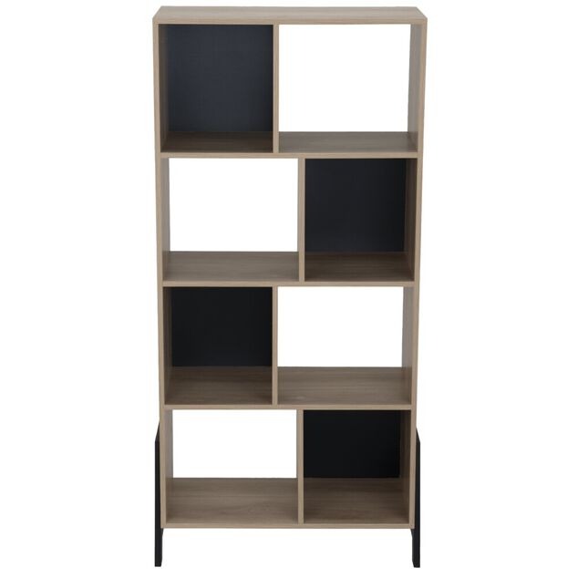 Biblioth&egrave;que en bois 8 cases Vivien 63x29,5xH129,5cm