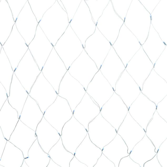 Filet lumineux 100LED bleu et blanc 120x120cm