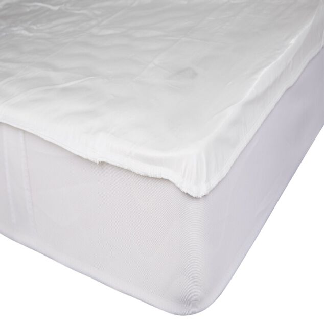 Prot&egrave;ge-matelas anti-punaises jersey 140x190x25cm polyester blanc