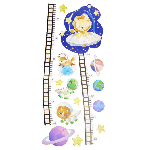 Toise murale d&eacute;corative papier adh&eacute;sif enfant L160cm (3 mod&egrave;les)