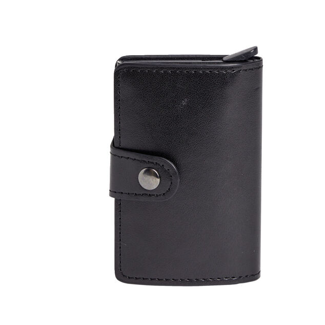 Portefeuille noir polyuréthane avec boitier RFID