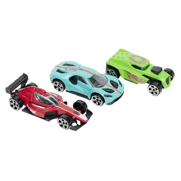 Voiture m&eacute;tal &eacute;chelle 1/64 multicolore x3