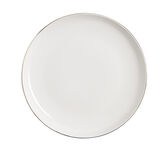Assiette plate blanche bordure dorée Ø27cm