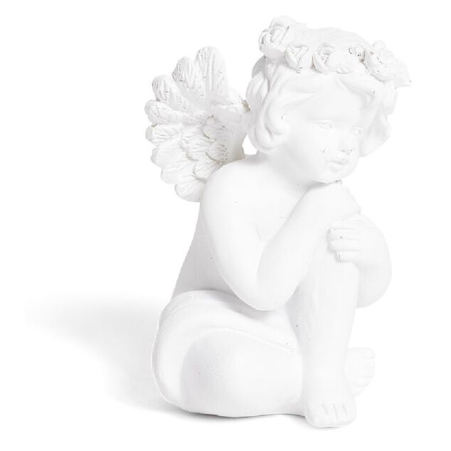 Ange d&eacute;coratif plastique blanc - 6 mod&egrave;les