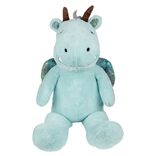 Peluche dragon polyester 100x40x30cm bleu
