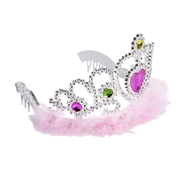 Couronne de princesse fourrure rose