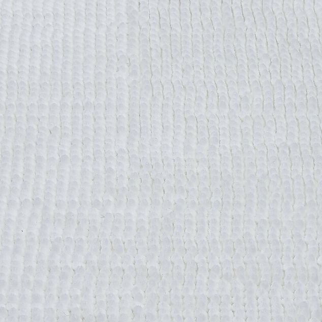 Tapis de salle de bain chenille blanc 80x50cm