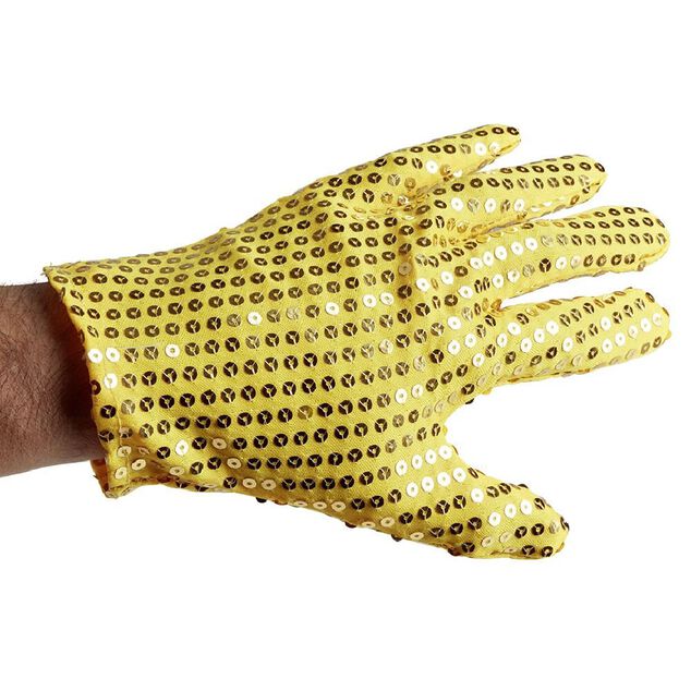 Paire de gants taille unique doré