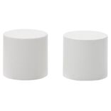 Embout de tringle forme bouchon en bois certifi&eacute; FSC&reg; blanc &Oslash;20 mm x2